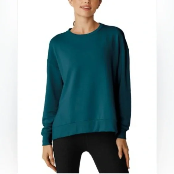 Beyond Yoga Off Duty Pullover in Medium Green NWT Sz Lg. Bloomingdale’s Ret $108 - Picture 1 of 11